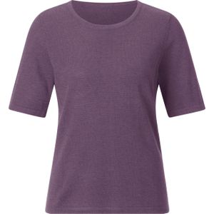 Dames Pullover met korte mouwen in vijg gemêleerd