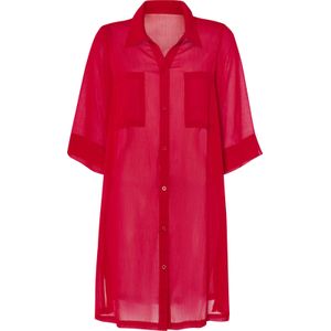 Strandblouse - Luchtig - Doorknoopsluiting - 3/4-Mouwen - 2 Borstzakken