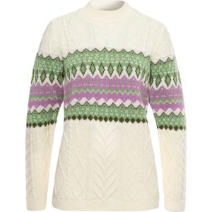 Dames Trui met opstaande kraag in champagne/orchidee