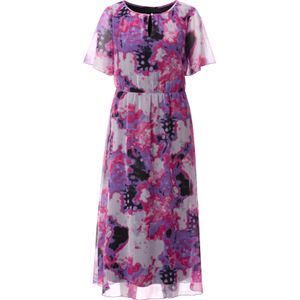 Dames Bedrukte jurk in paars/fuchsia geprint