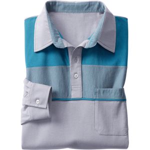 Catamaran - Poloshirt - Blauw - Katoen - Lange Mouwen