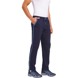 Vrijetijdsbroek - Katoen - Zwart met Contrastkleurige Streep