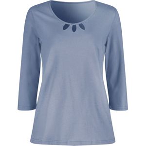 Dames Shirt met 3/4-mouw in bleu