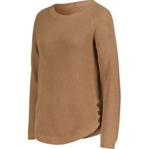 Dames Pullover met ronde hals in camel