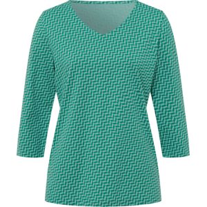 Dames Shirt met 3/4-mouw in smaragdgroen/salie