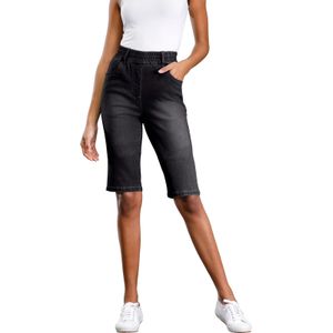 Dames Jeansbermuda in black denim