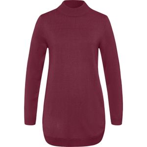 Pullovers - Bordeaux - 100% Polyacryl - Lange Mouwen - Staande Kraag