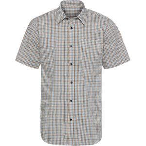 Overhemden - Marine/Beige - 100% Katoen - Knoopsluiting - Steekzakken