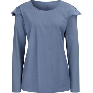 Longsleeve - Duifblauw - 100% Katoen - Ronde Hals - Lange Mouwen