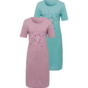 Unikleur Nachthemd - Mint - 100% Katoen