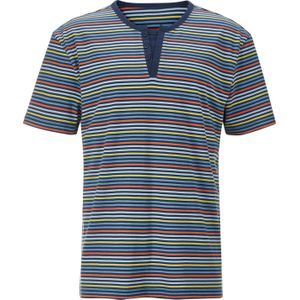 Heren shortama in donkerblauw/middenblauw gestreept