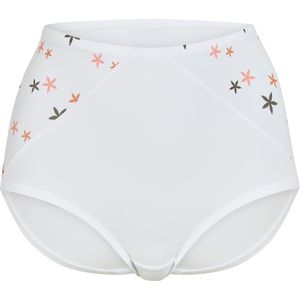 Dames Tailleslip in 2x wit bedrukt + 1x wit