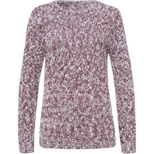 Gedessineerd Pullover - Wijnrood - 100% Polyacryl