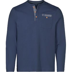 Heren Shirt met lange mouwen in donkerblauw