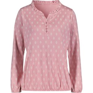 Hortensia-Ecru Gedessineerd - Longsleeve - 50% Katoen 50% Modaal