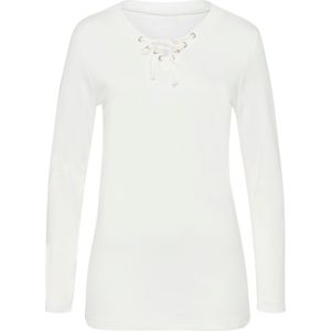 Dames Shirt met lange mouwen in ecru