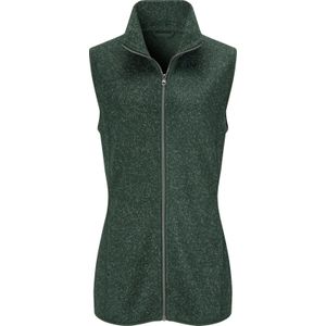 Dames Fleecegilet in mos/jade gemêleerd