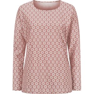 Classic Basics - Shirt - Bruinroze/ecru gedessineerd - Lange Mouwen