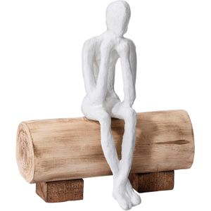 Decoratieve figuur in naturel/wit