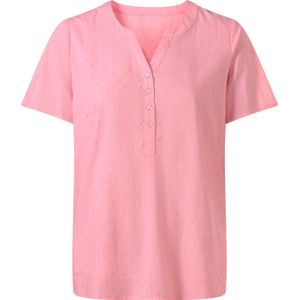 Dames Blouse met korte mouwen in rozenhout