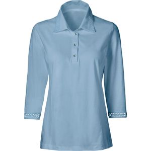 Dames Poloshirt in lichtblauw