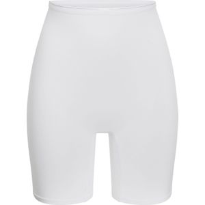 Dames Lange panty in 2x lichtgrijs gestreept + 2x wit