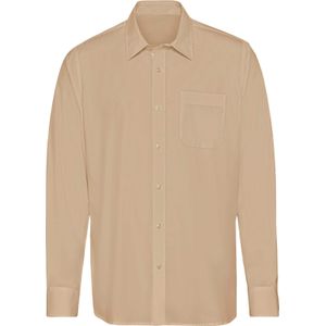 Overhemden - Beige - 100% Katoen - Klassieke Pasvorm - Kentkraag