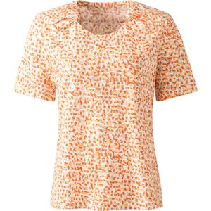 T-shirt - Abrikoos Gedessineerd - 100% Katoen