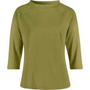 Dames Shirt met 3/4-mouw in olijf