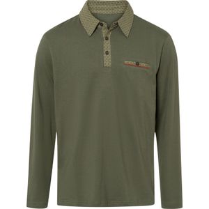 Poloshirt - Lange Mouwen - Bedrukte Kraag - Comfortabel - Stijlvol