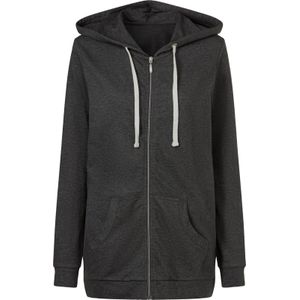 Dames Sweatvest in antraciet gemêleerd