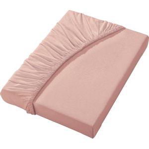 Estella - Jersey Hoeslaken - Poederroze - 150x200cm - 100% Egyptisch Katoen