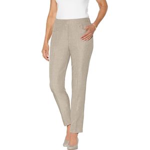 Dames comfortbroek in sesam gemêleerd