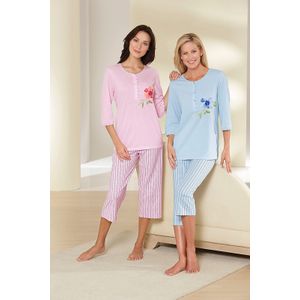 Pyjama's in roze + bleu