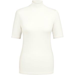 Shirt - Champagne - 95% Modaal 5% Elastaan - Korte Mouwen Turtleneck