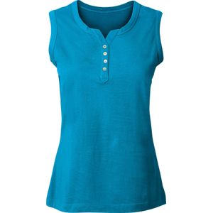 Classic Basics - Tanktop - Turquoise - Mouwloos - Ronde Hals