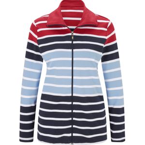 Dames Huispak in marine/rood gestreept