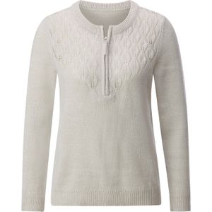 Gebreide Trui - Lichtgrijs Mêlee - 100% Polyacryl - Lange Mouwen