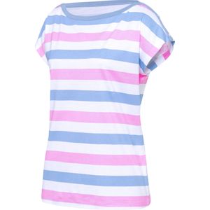 Dames Gestreept shirt in roze/bleu gestreept