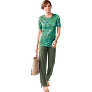 Harembroek - Olijf - 100% Katoen - Comfortabele Taillehoogte