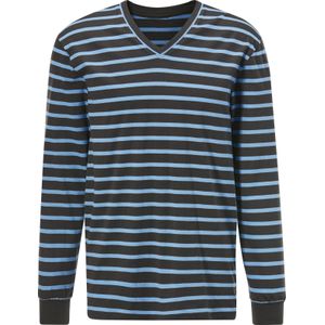 Pyjama - Grafiet en Jeansblauw - Lange Mouwen - 100% Katoen