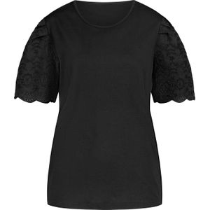 Dames Shirt met korte mouwen in zwart