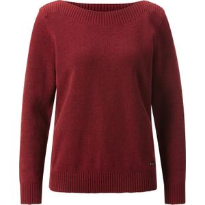 Dames Pullover met lange mouwen in donkerrood gem�êleerd