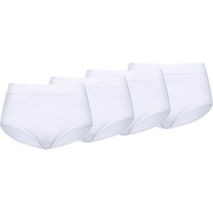 wäschepur - Tailleslip - Set van 4 - Zwart - Elastisch Kant - Single-Jersey