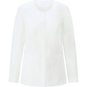 Blazer - Wit - 100% Polyester - Lange Mouwen - Steekzakken