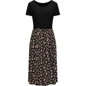 Dames Jersey Jurk - Zwart - A-lijn