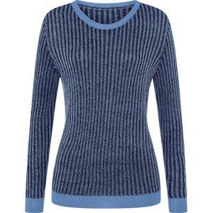 Dames Pullover - Marine/Hemelsblauw - Lange Mouwen