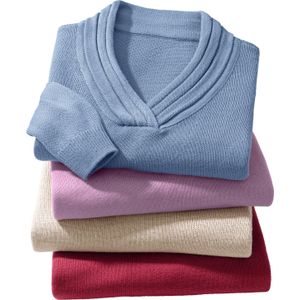 Dames Pullover met V-hals in bleu