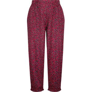 Dames Top + broek in rood/wit geprint