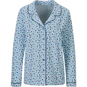Dames Pyjama in lichtblauw-oceaan gestippeld